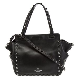 Valentino Black Studded Shoulder Bag tote bag bearly used very good condition